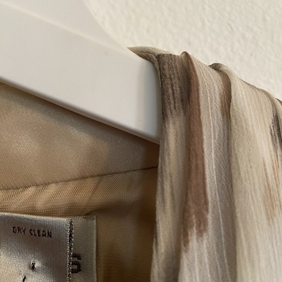 Chico's 0 Long High Low Cheetah Leopard Print Dress Jeweled V Neck Women's Small - Picture 7 of 10